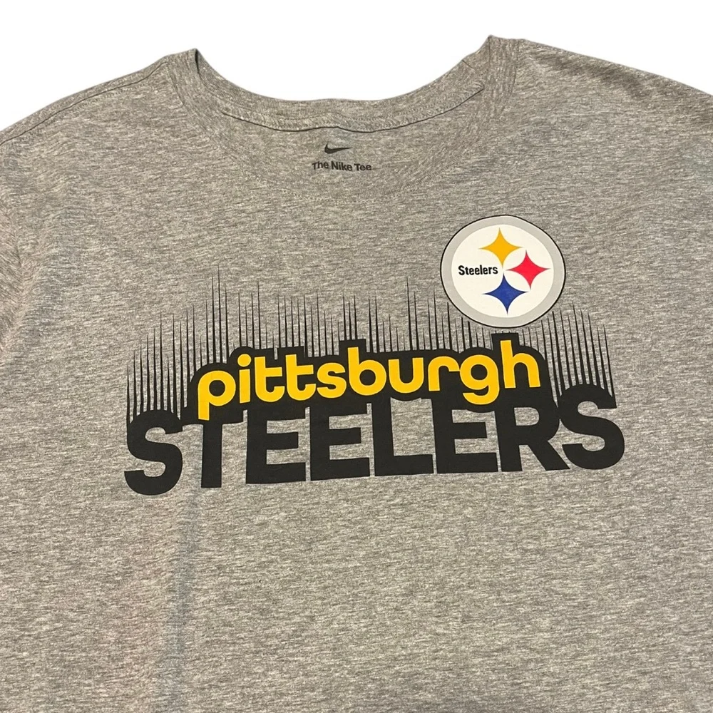 The Nike Tee Pittsburgh Steelers NFL T-Shirt Tee Grey Mens XXL